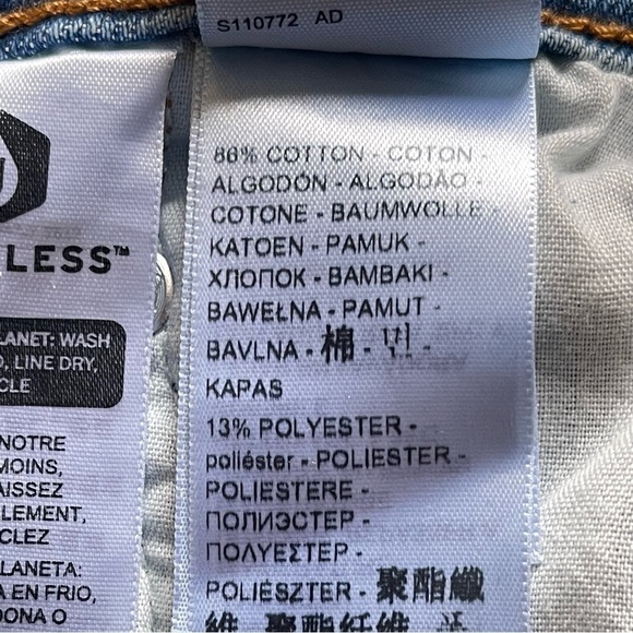 Levi’s Women’s Wedgie High Waist Straight Leg Jeans Size 32 Button Fly Raw Hem - Picture 11 of 12